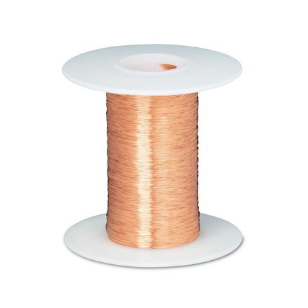 REMINGTON INDUSTRIES Bare Copper Wire, Buss Wire, 34 AWG, 100FT Length, 0.0063in. Diameter, Natural 34BCW100